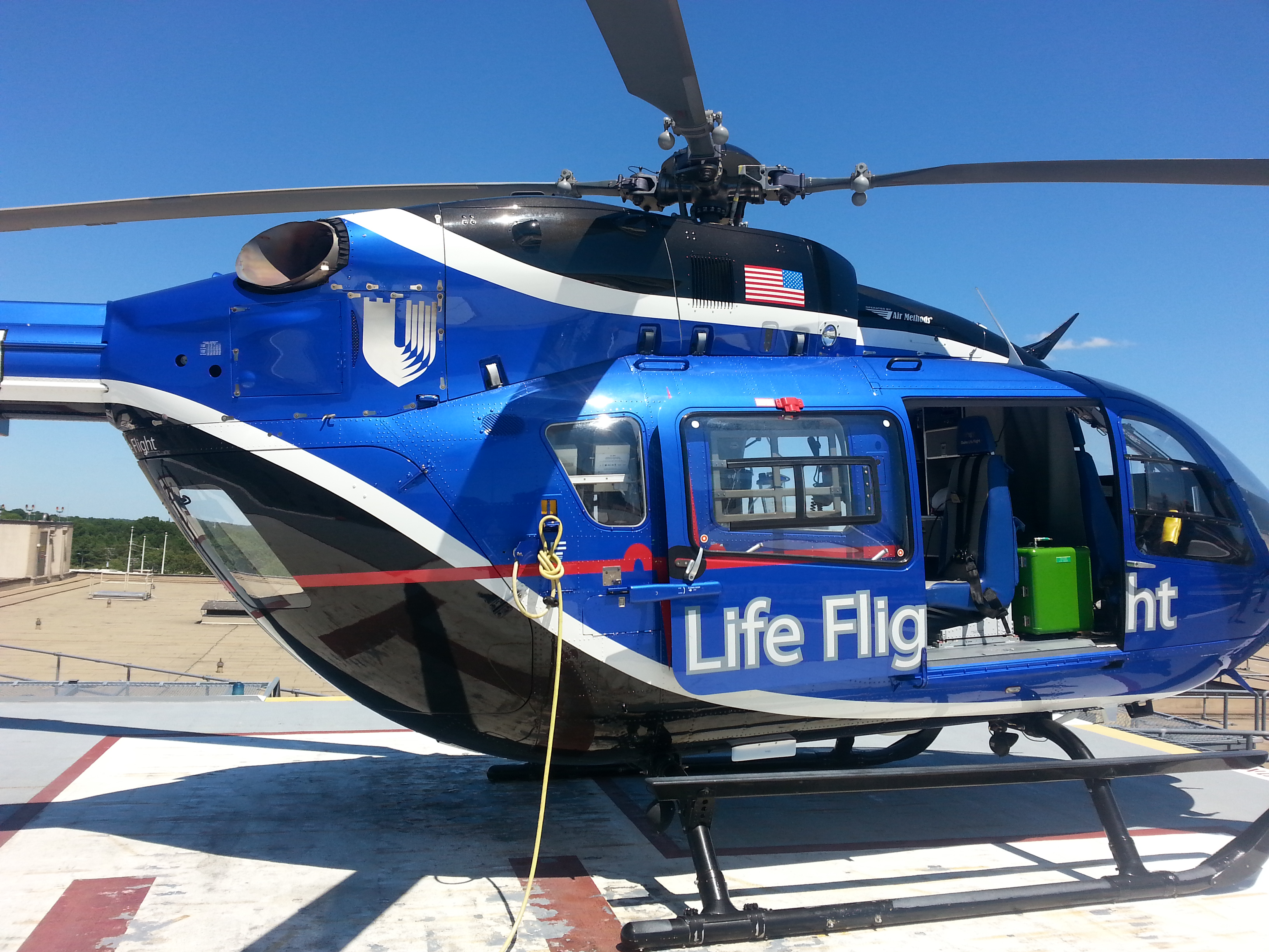 Duke LIfe Flight helicopter