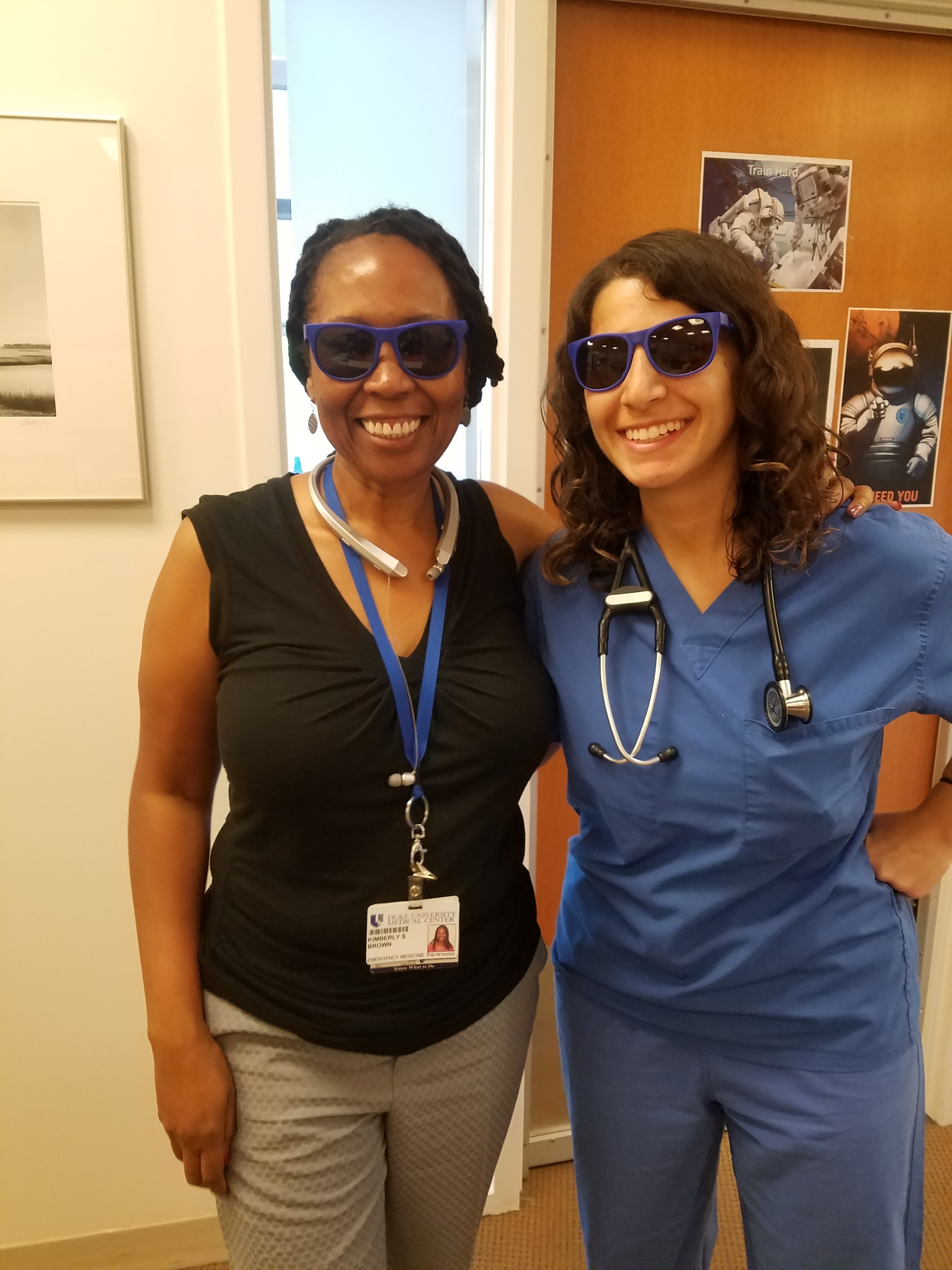 Duke doctors wearing sunglasses