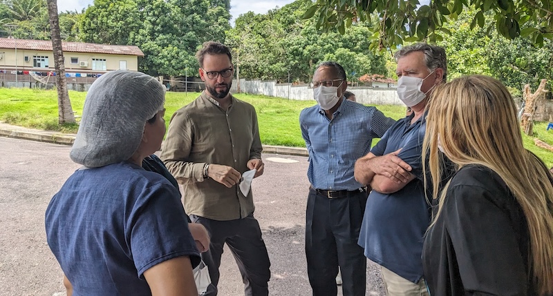 GEMINI Co-Director Dr. Joao Ricardo Nickenig Vissoci leads Duke Chancellor Emeritus Eugene Washington, MD and Duke Global Health Institute Director Chris Beyrer, MD in discussion.