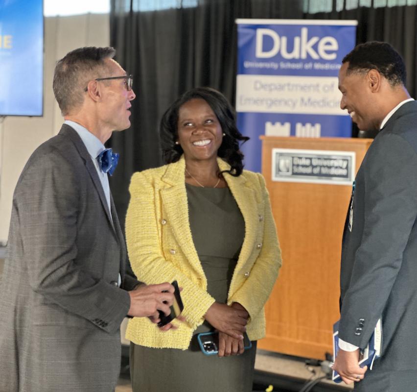 Dr. Charles Gerardo, Dr. Marie-Carmelle Elie, and Lowell Tyler
