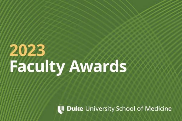 Graphic illustration recognizing the 2023 Duke School of Medicine Faculty Awards