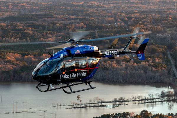 Duke Life Flight helicopter