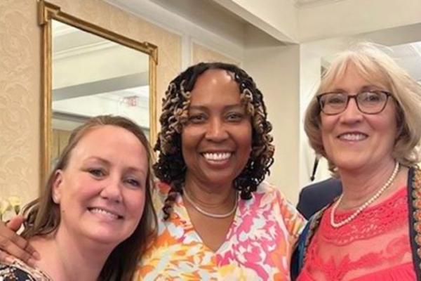 Erin Browning, Kim Brown, and Kim Batson enjoyed their time at the Class of 2024 graduation in June.