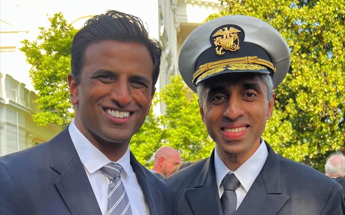 John Purakal and Vice Admiral Vivek H. Murthy