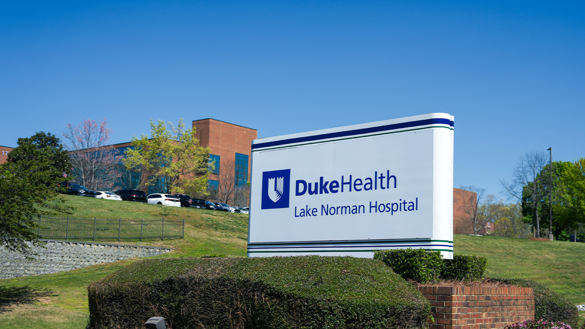 Duke Health at Lake Norman Signage