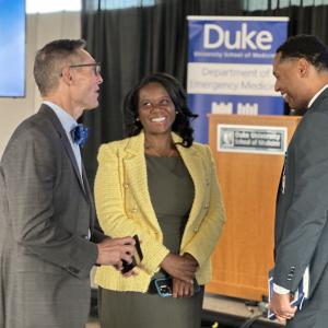 Dr. Charles Gerardo, Dr. Marie-Carmelle Elie, and Lowell Tyler