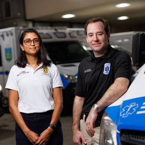 physicians Andrew Godfrey, MD, and Anjni Joiner, DO, MPH